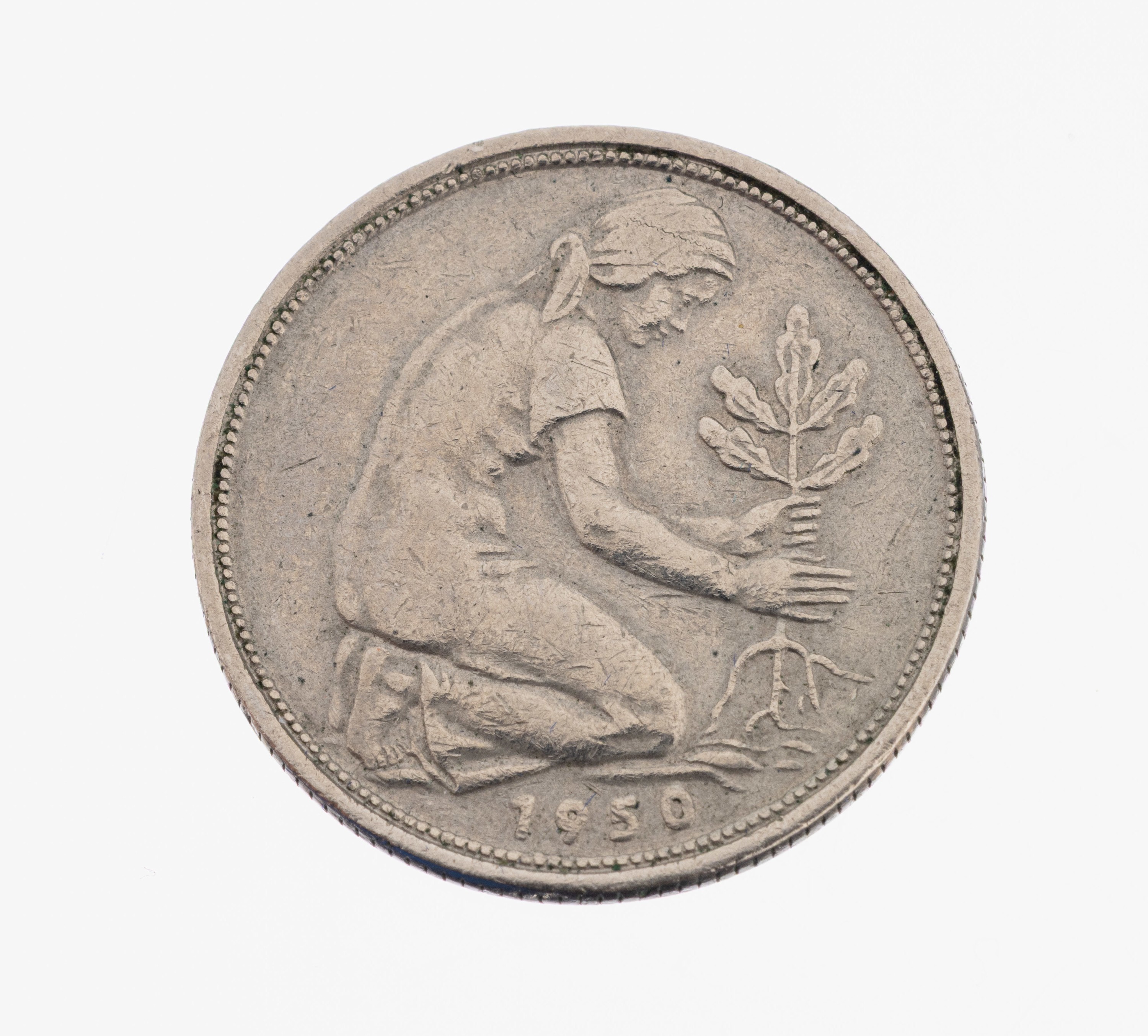 50 Pfenning 1950, Bank Deutscher Länder, Prägemarke G