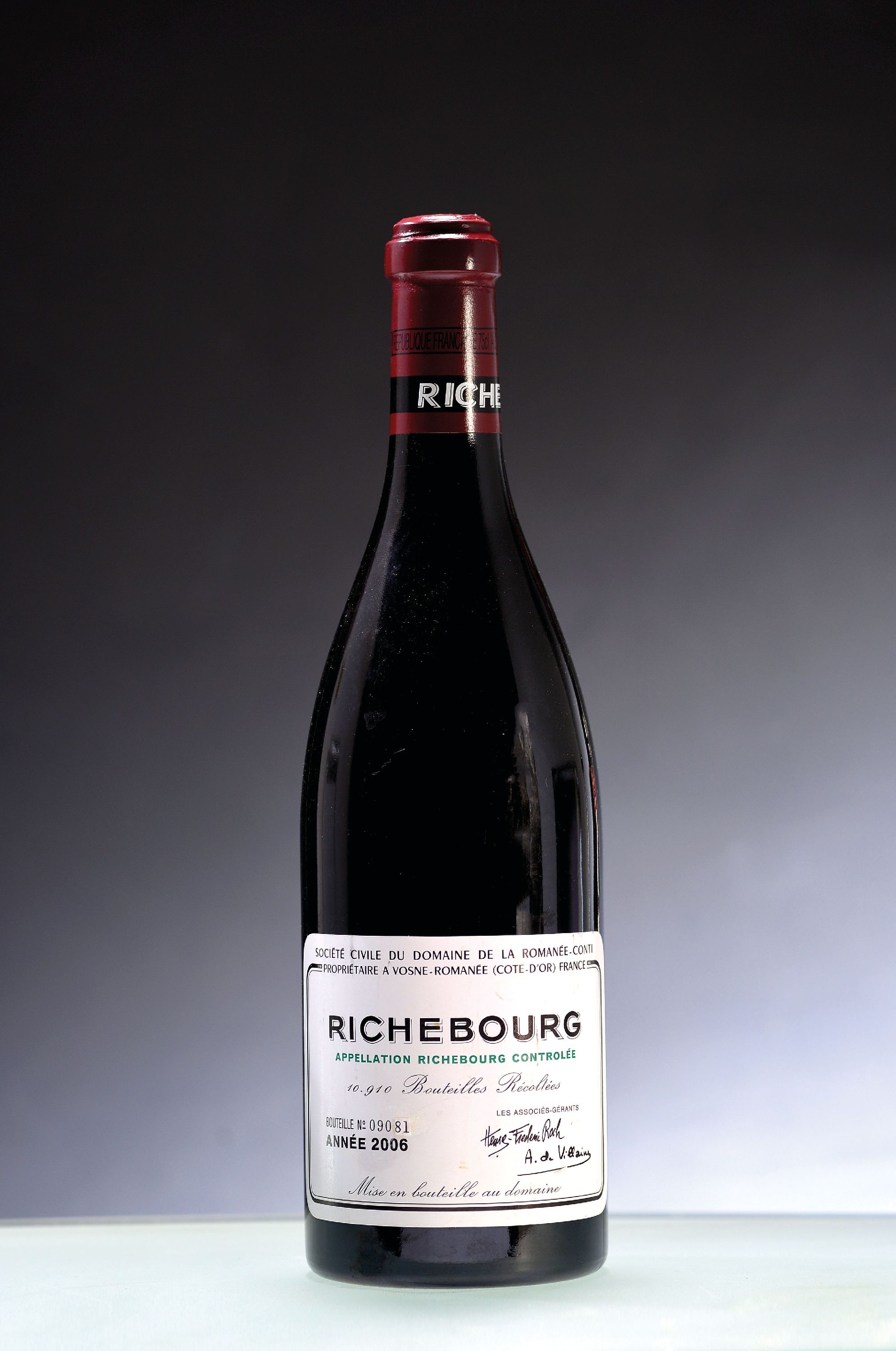 Image 26986726 - 1 Fl. 2009 Domaine de la Romanee-Conti, Richebourg Grand Cru, num. 11100, guter ...