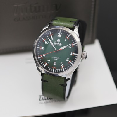 Image TUTIMA Grand Flieger Herrenarmbanduhr in Stahl Referenz 6105-29, Automatik, beids. ...