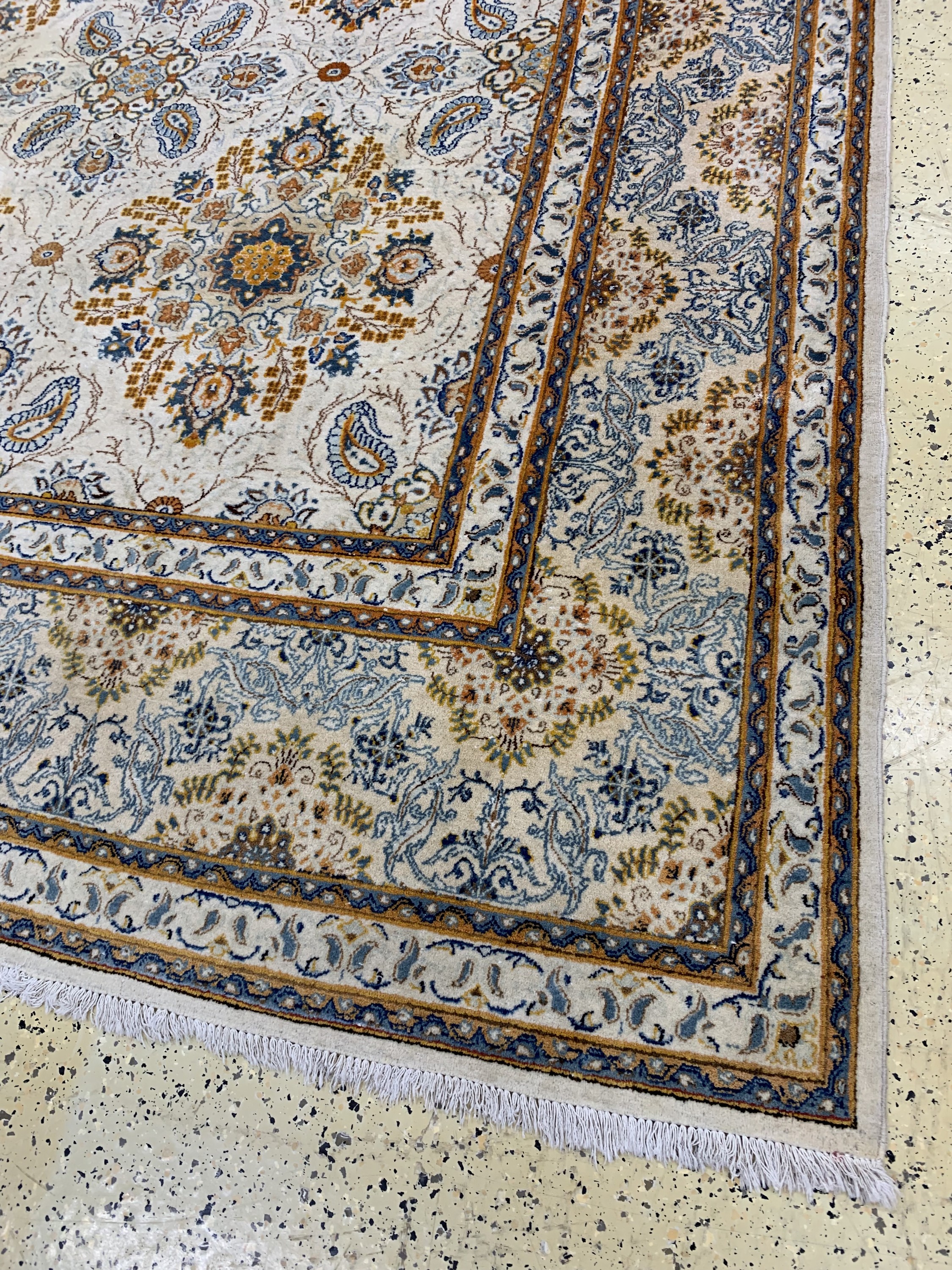 Detail a: Keschan, Persien, Mitte 20.Jhd, Wolle auf Baumwolle, ca. 443 x 304 cm, Reinigungsbedürftig, EHZ: 2-3