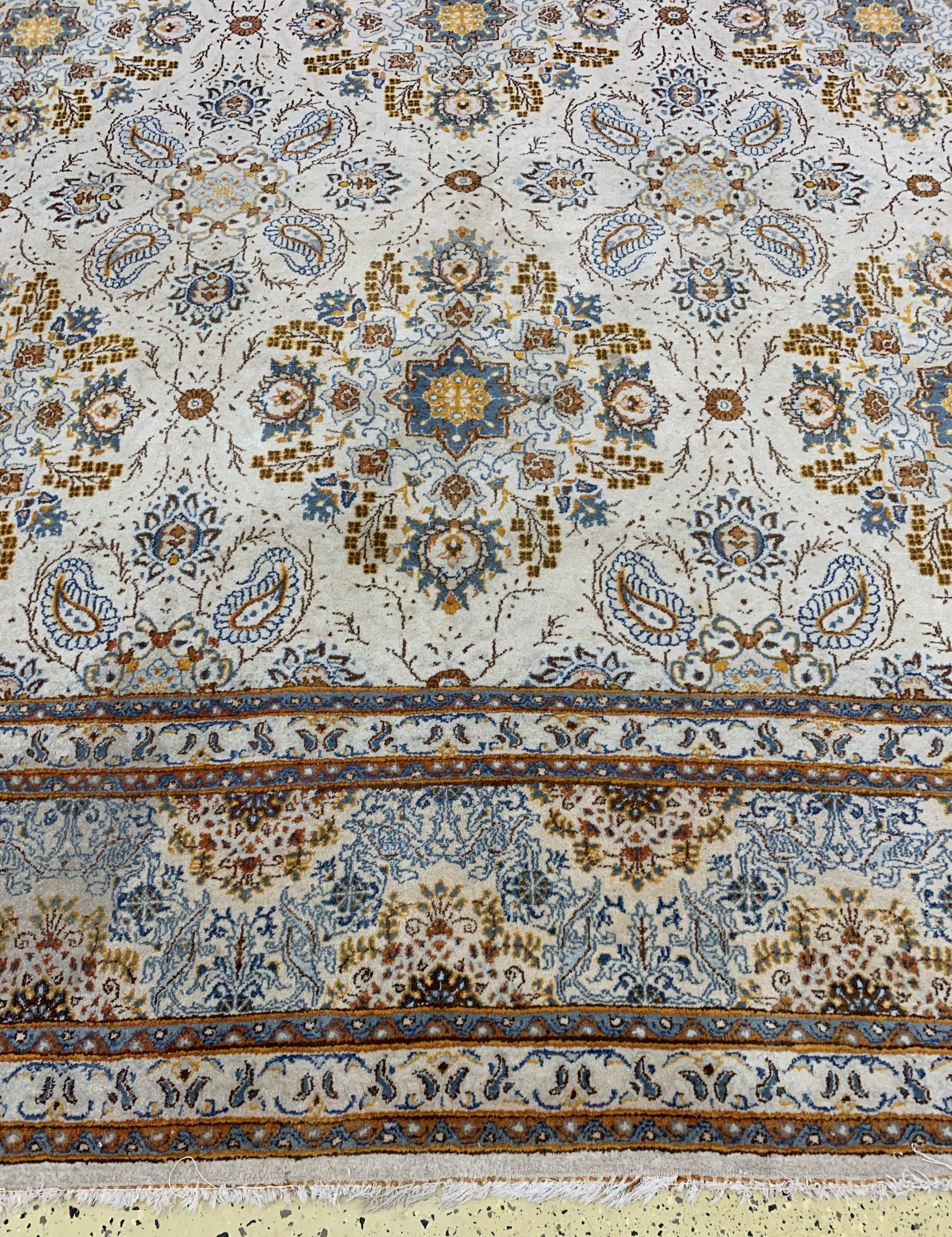 Detail g: Keschan, Persien, Mitte 20.Jhd, Wolle auf Baumwolle, ca. 443 x 304 cm, Reinigungsbedürftig, EHZ: 2-3