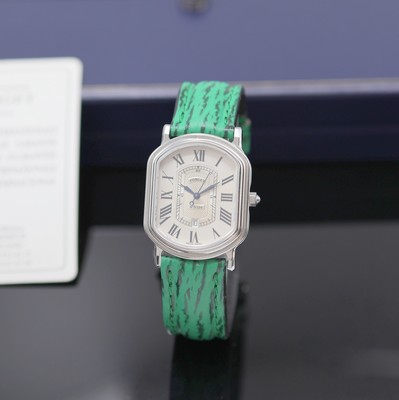 Image FORGET Modell S Armbanduhr in Stahl, Automatik, aufwendiges, rechteck. u. beids. vergl. ...