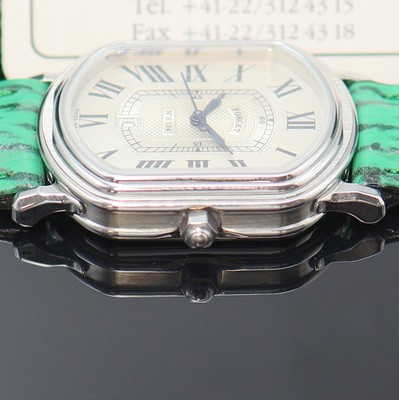 26986942b - FORGET Modell S Armbanduhr in Stahl, Automatik, aufwendiges, rechteck. u. beids. vergl. ...