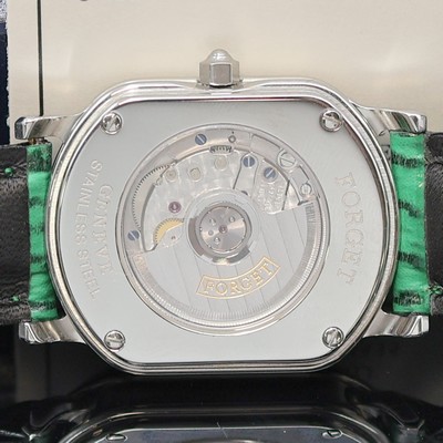 26986942c - FORGET Modell S Armbanduhr in Stahl, Automatik, aufwendiges, rechteck. u. beids. vergl. ...