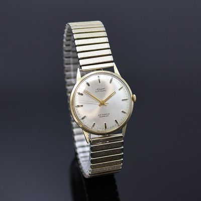 26986954c - EPPO Herrenarmbanduhr in GG 585/000, Deutschland um 1965, Automatik, 2-tlg. Geh., Boden ...