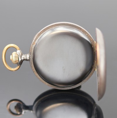 26986985b - OMEGA Taschenchronograph in brüniertem Stahlgehäuse, Schweiz um 1910, offenes Geh. ...