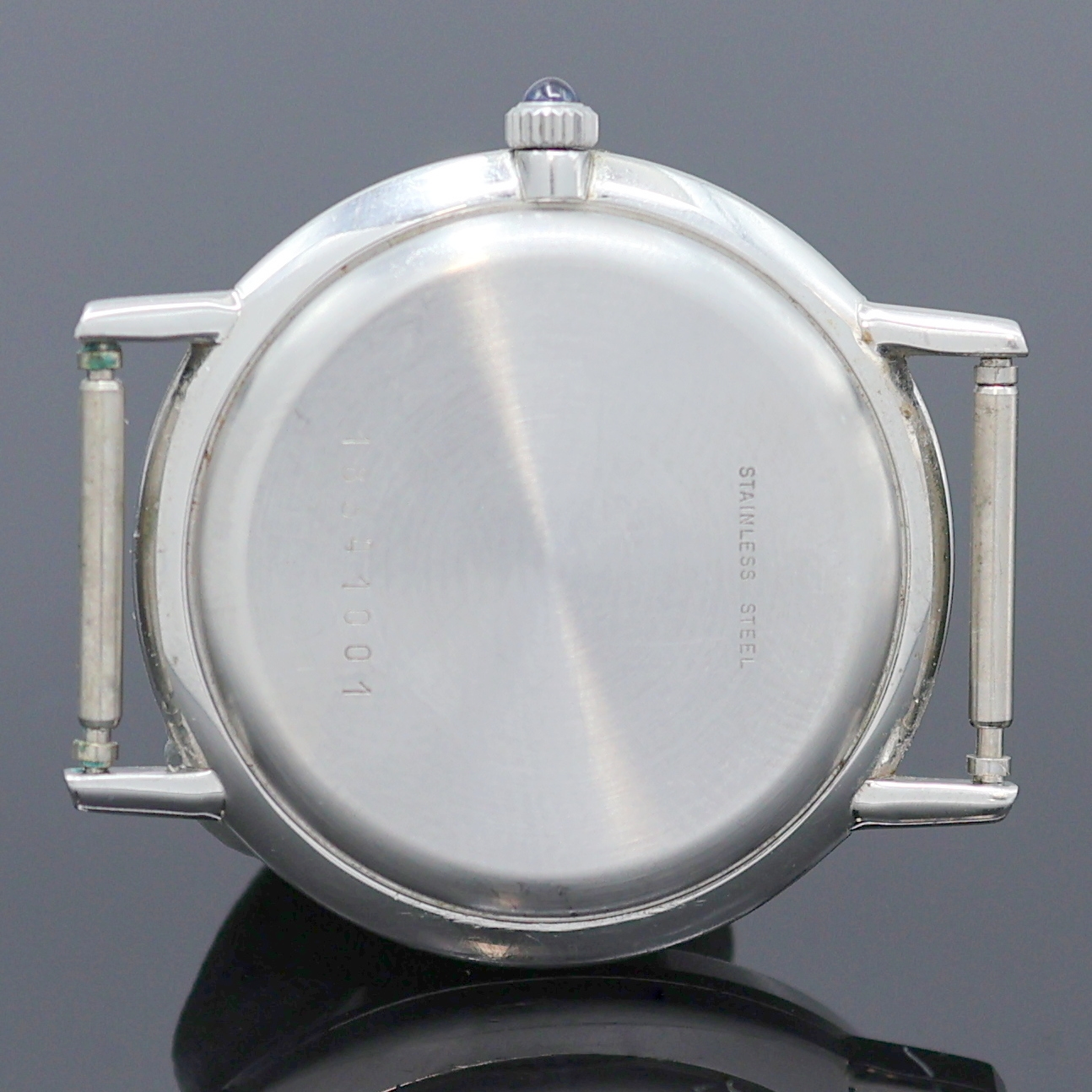 Detail c: LONGINES elegante Armbanduhr in Stahl Referenz 4214, Schweiz um 1980, Automatik, 3-tlg. Geh., Boden u. Glasrand aufgedr., Mineralglas, blaues ...