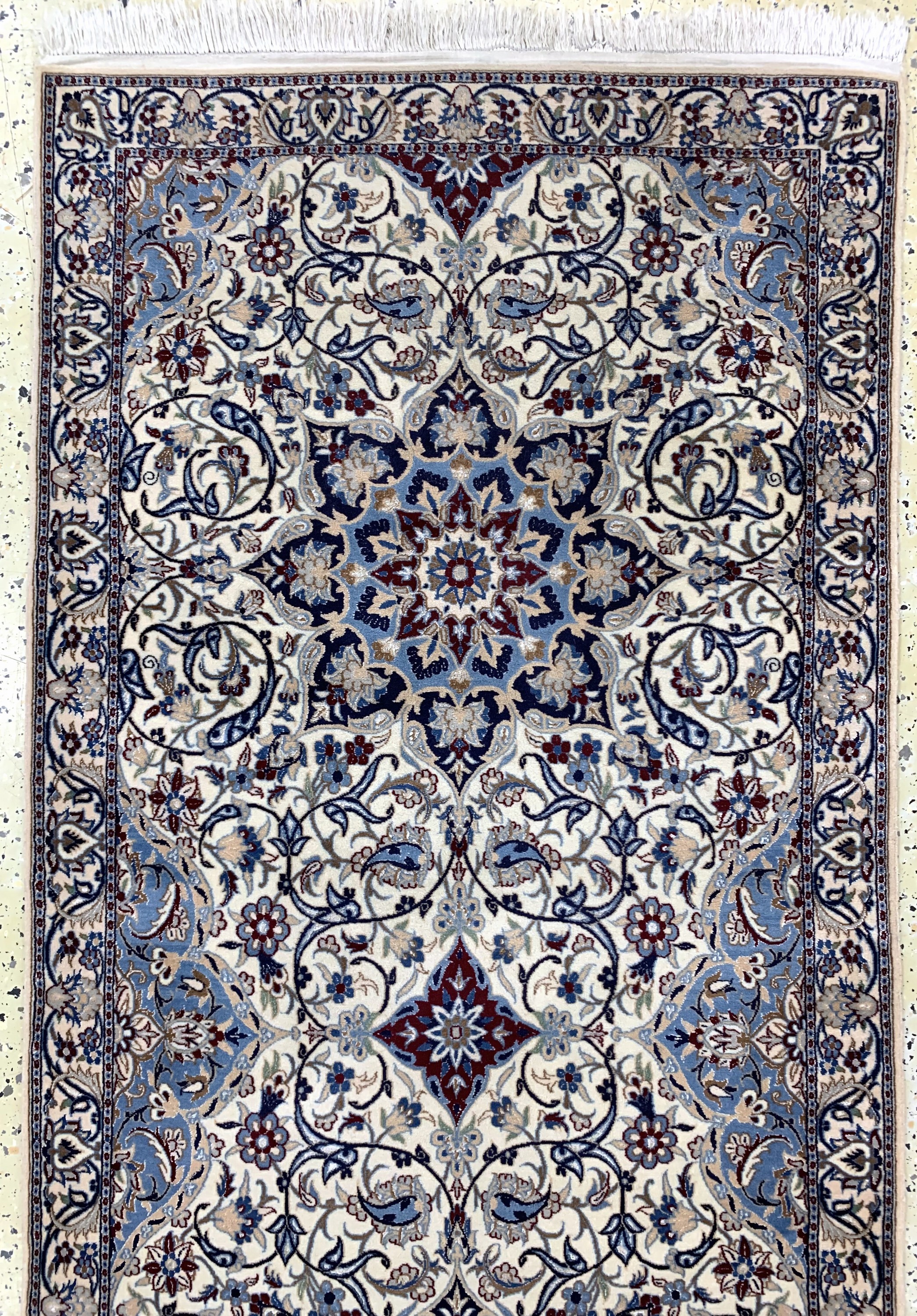 Detail a: Nain fein(6 La), Persien, Ende 20.Jhd, Korkwolle mit Seide, ca. 327 x 90 cm, ca. 1,0 Mio. Kn/qm, EHZ: 1-2