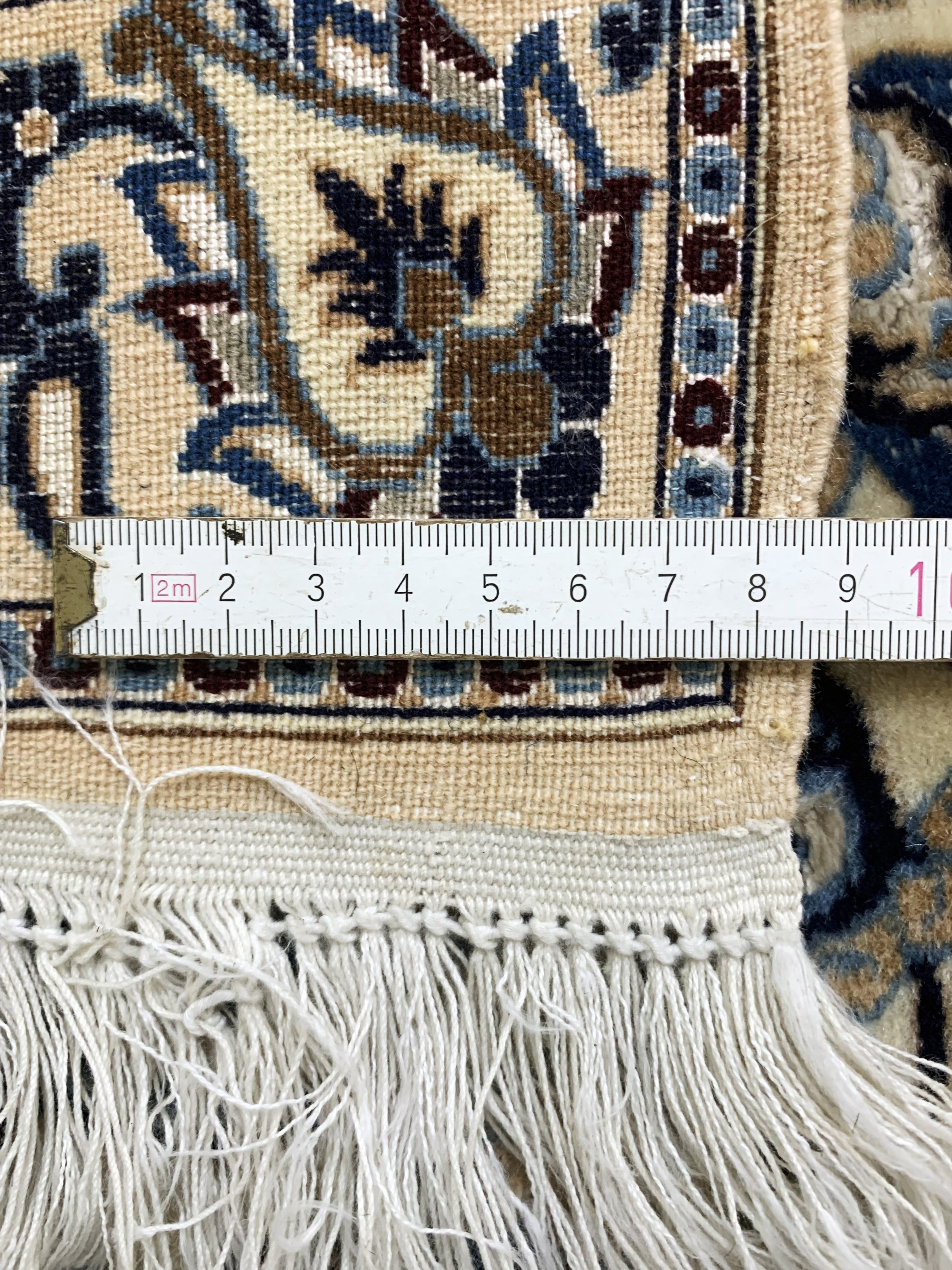 Detail g: Nain fein(6 La), Persien, Ende 20.Jhd, Korkwolle mit Seide, ca. 327 x 90 cm, ca. 1,0 Mio. Kn/qm, EHZ: 1-2