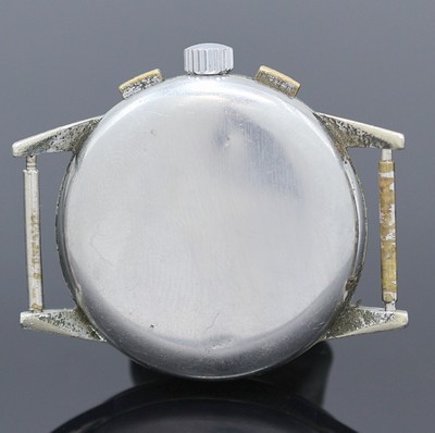 26987012c - UTI / LEMANIA 105 Armbandchronograph im verchromten Gehäuse, Schweiz um 1950, ...