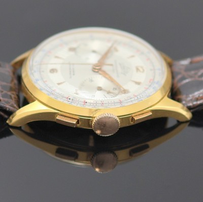 26987017c - SULLY Chronographe Suisse vergoldeter Armbandchronograph, Schweiz um 1945, Handaufzug, ...
