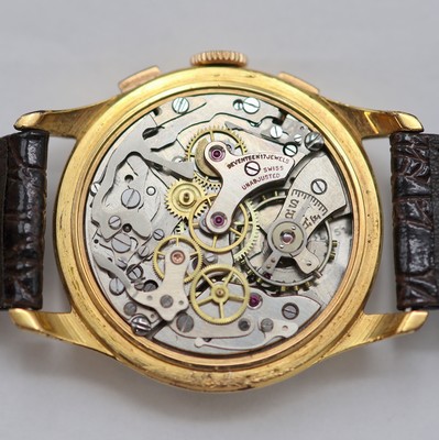 26987017f - SULLY Chronographe Suisse vergoldeter Armbandchronograph, Schweiz um 1945, Handaufzug, ...