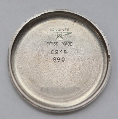 26987029f - LONGINES elegant wristwatch in steel reference 4214, Switzerland around 1980, self ...