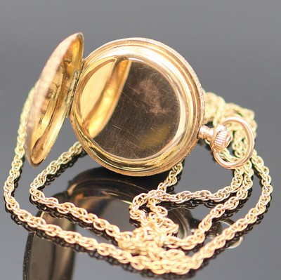 26987037c - Kleine Damensavonette in GG 585/000, Schweiz um 1910, grav. 3-Deckel Goldgeh. dell., ...