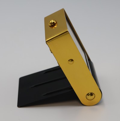 26987088b - JAEGER 2-Tage Reisewecker, Schweiz um 1950, schwarz lack. Geh., z. T. verg., aufstellbar ...