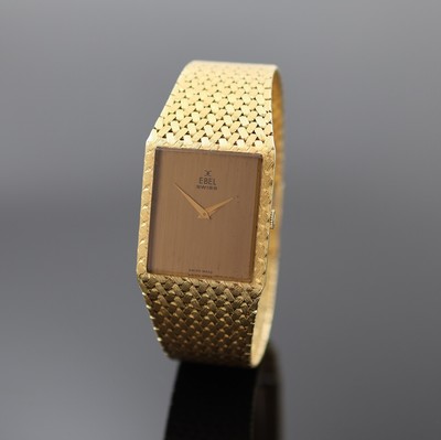 Image EBEL ausgefallene und schwere Herrenarmbanduhr in GG 750/000, Schweiz um 1975, ...