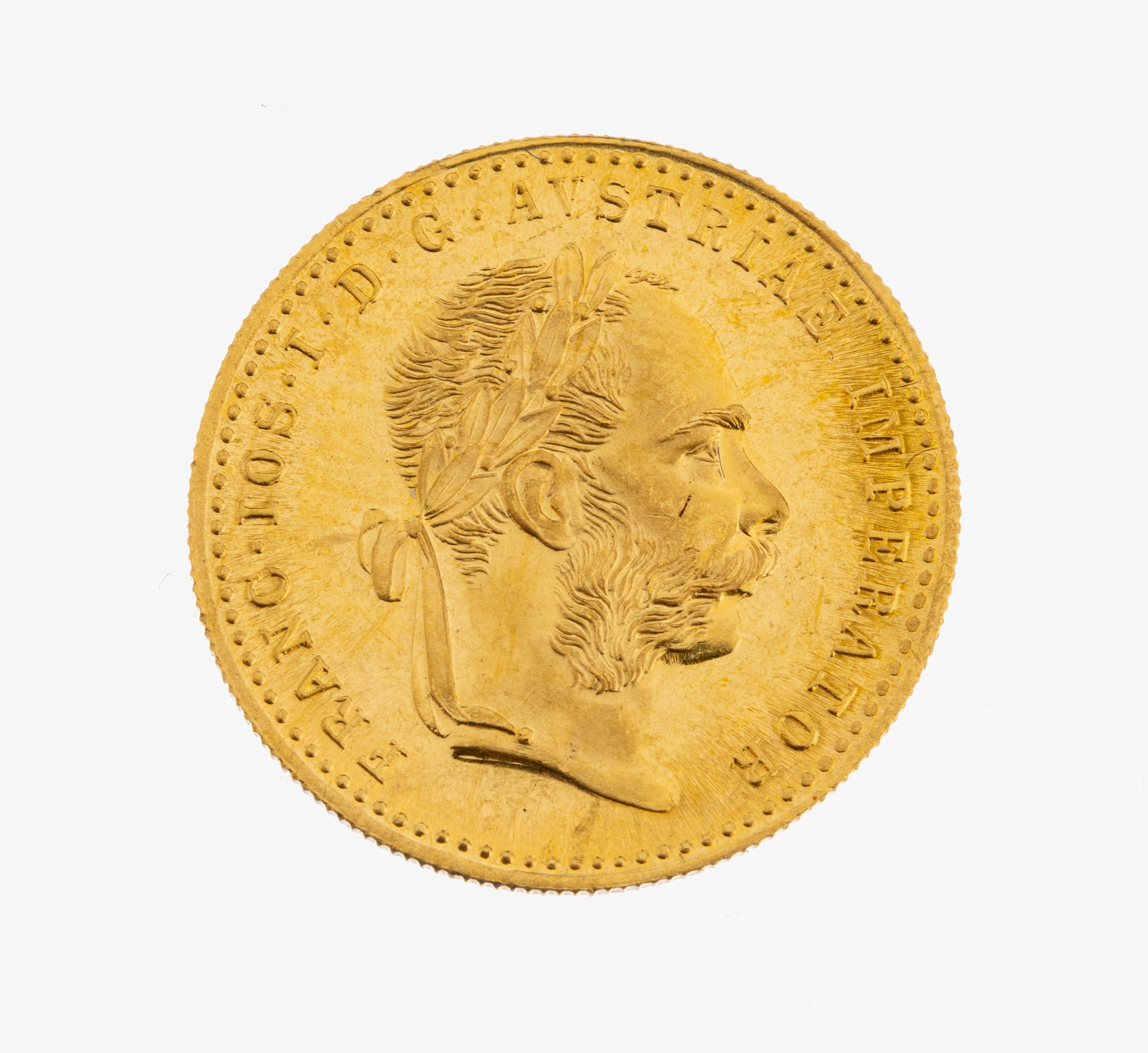 Goldmünze, 1 Dukat, Österreich-Ungarn 1915,Franz Joseph I., offizielle Nachprägung