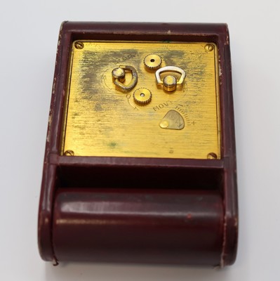 26987104e - JAEGER 2-Tage Reisewecker, Schweiz um 1940, Leder-bezogenes Metall/Holz-Geh. berieb., z. ...