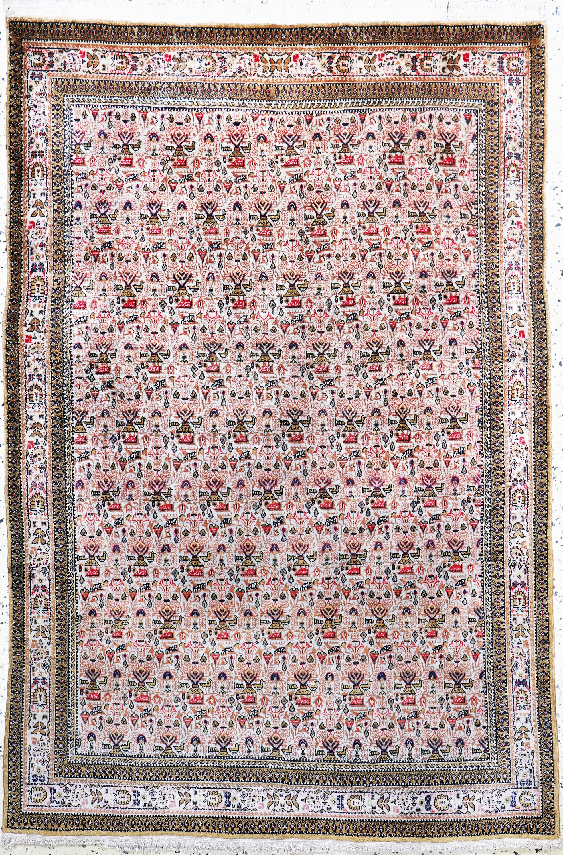 Image 26987262 - Ghom Seide alt, Persien, Mitte 20.Jhd, reine Naturseide, ca. 159 x 108 cm, leicht ...