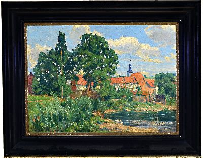 26987219k - Friedrich Fennel, 1872 - 1926, Willinghäuser Malerkolonie, Sommertag, Dorf in Hessen, ...