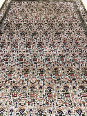 26987262b - Ghom Seide alt, Persien, Mitte 20.Jhd, reine Naturseide, ca. 159 x 108 cm, leicht ...