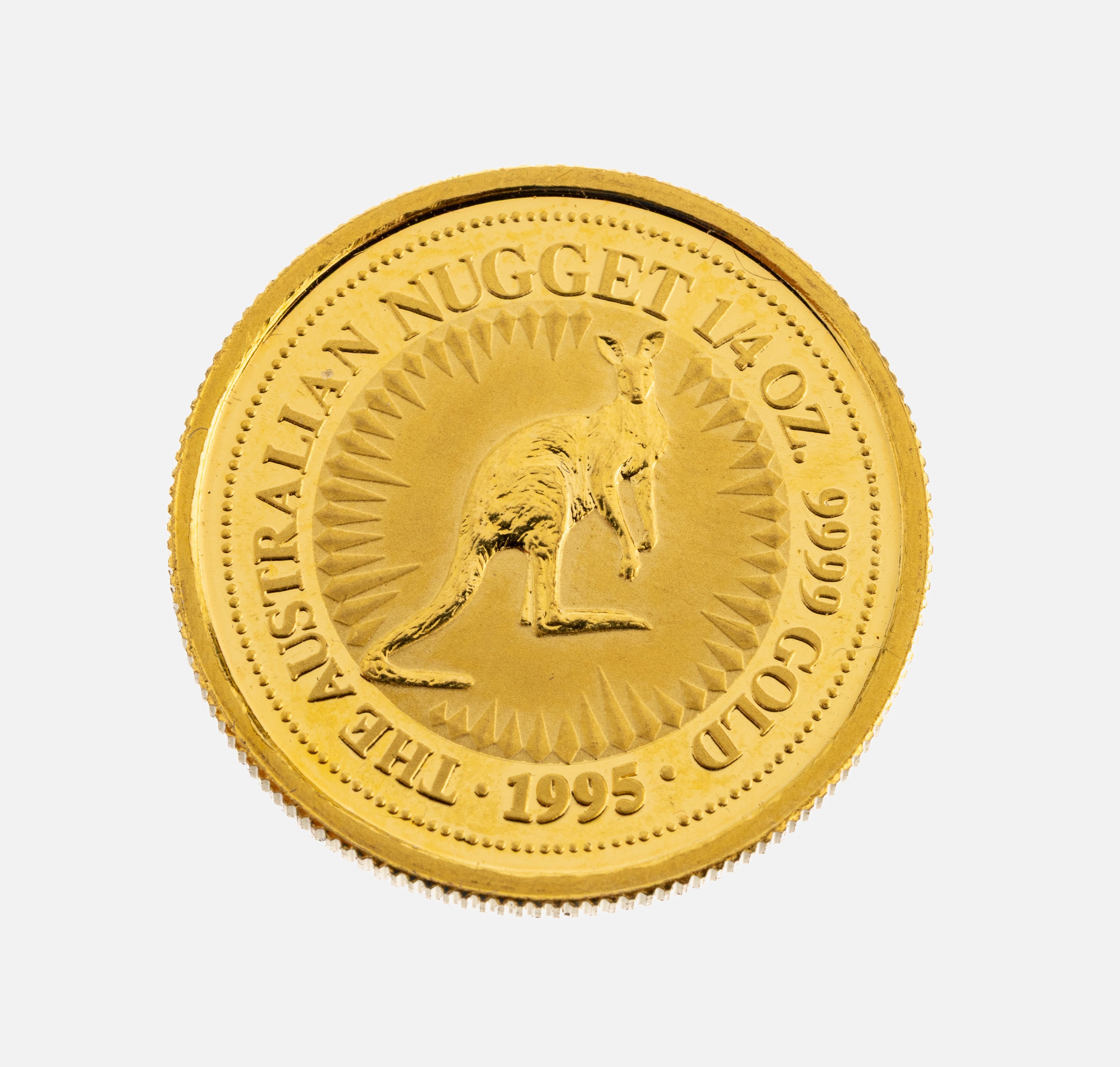 Goldmünze 25 Dollar, Australien 1995, Känguru, Elizabeth II, 1/4 Unze Gold