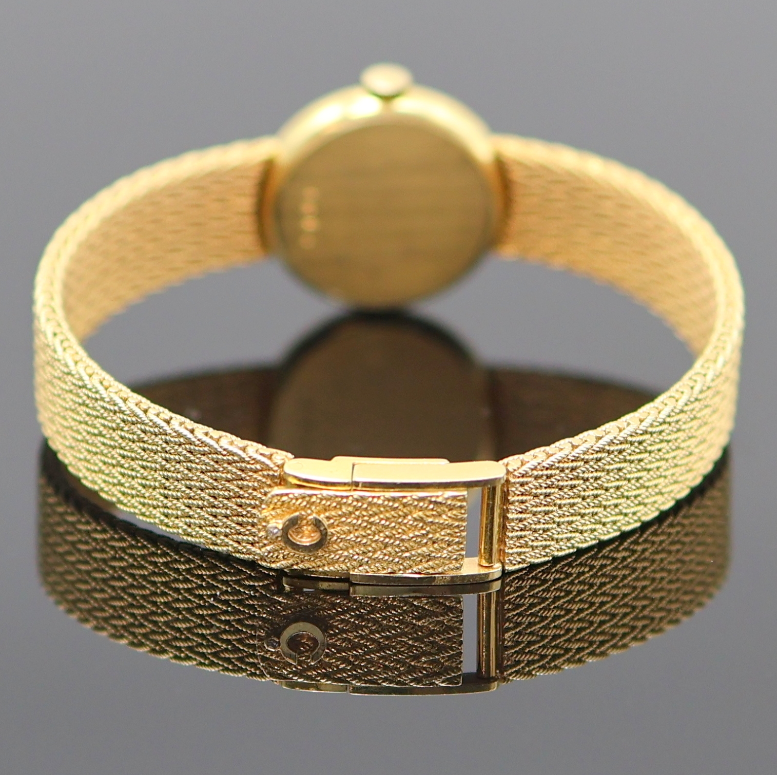Detail b: CHOPARD Damenarmbanduhr in GG 750/000 mit Diamanten Referenz 4046, Schweiz um 1975, quarz, orig. Goldband, Boden aufgedr., Lünette aufw. m. ...
