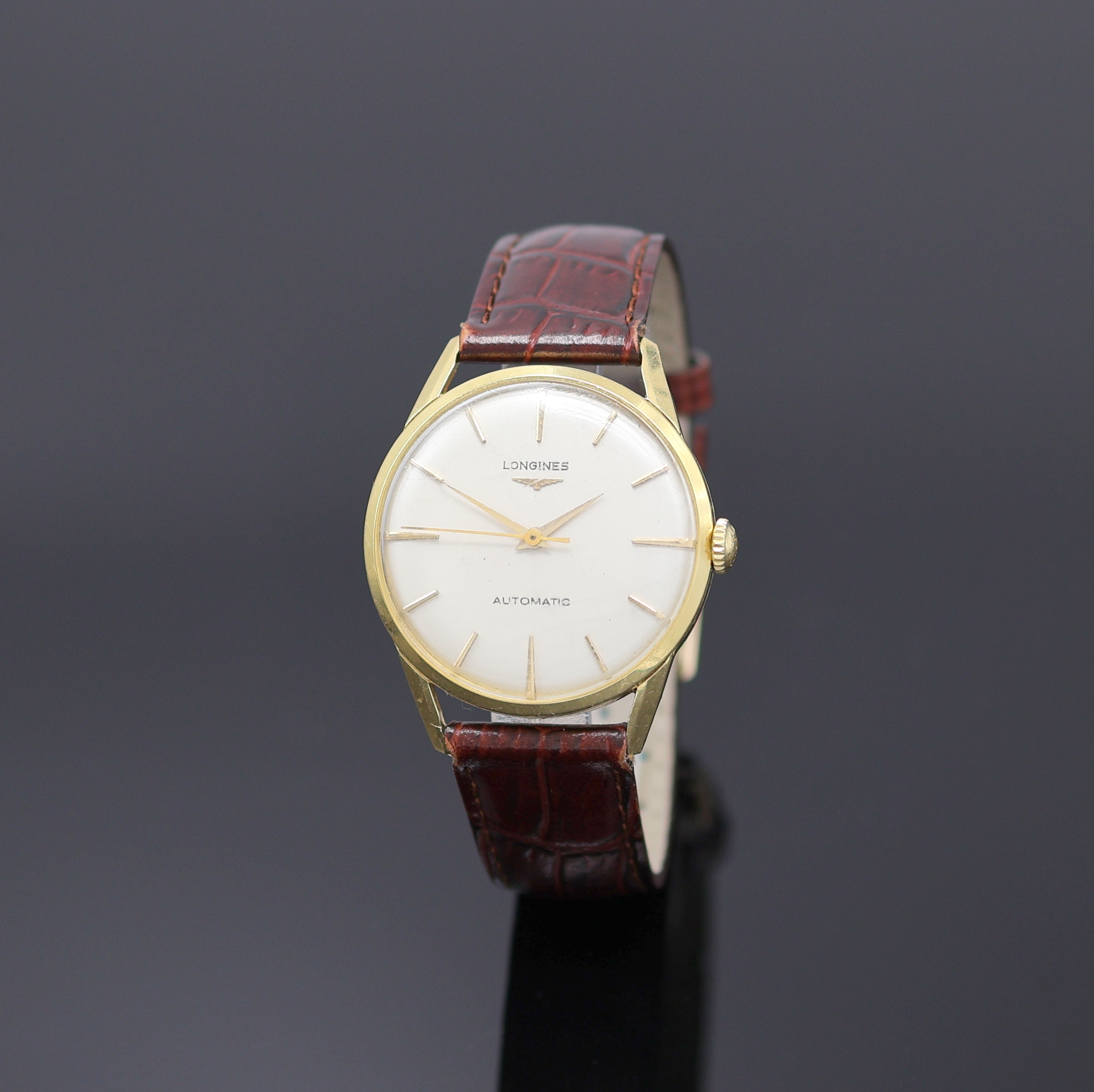 Image 26987462 - LONGINES Flagship Herrenarmbanduhr in GG 750/000 Referenz 1403, Schweiz um 1965, ...