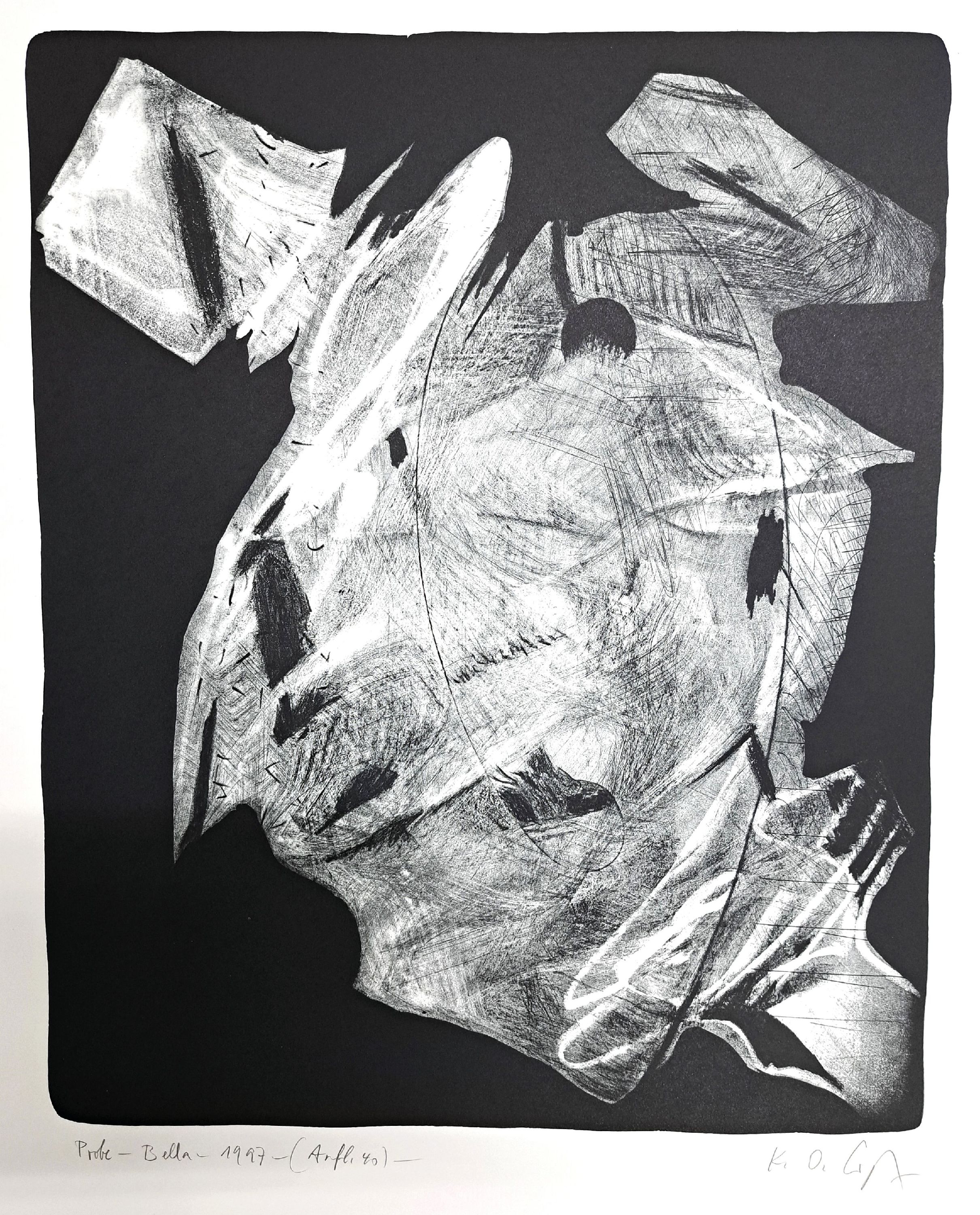 Image 26987467 - K.O. Götz, 1914 Aachen-2017 Niederbreitbach, Lithographie, ´Bella´, 1997, Probedruck, ...