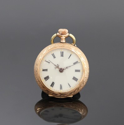 Image Kleine Damensavonette in RG 585/000, Schweiz um 1900, floral verziertes u. reich grav. ...