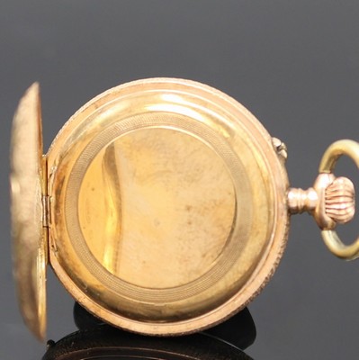 26987434b - Kleine Damensavonette in RG 585/000, Schweiz um 1900, floral verziertes u. reich grav. ...