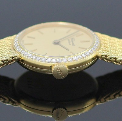 26987459c - CHOPARD Damenarmbanduhr in GG 750/000 mit Diamanten Referenz 4046, Schweiz um 1975, ...