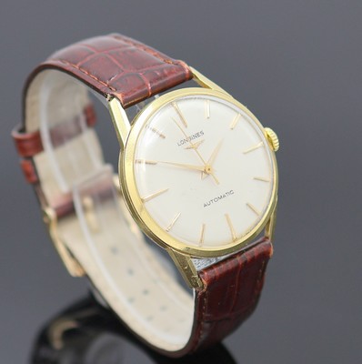 26987462b - LONGINES Flagship Herrenarmbanduhr in GG 750/000 Referenz 1403, Schweiz um 1965, ...