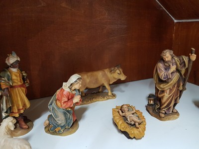 26987498c - Weihnachtskrippe, Nebelhorn Holzschnitzerei, Alois Ohmayer, Oberstdorf, 2. Hälfte 20. ...