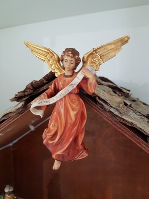 26987498h - Weihnachtskrippe, Nebelhorn Holzschnitzerei, Alois Ohmayer, Oberstdorf, 2. Hälfte 20. ...