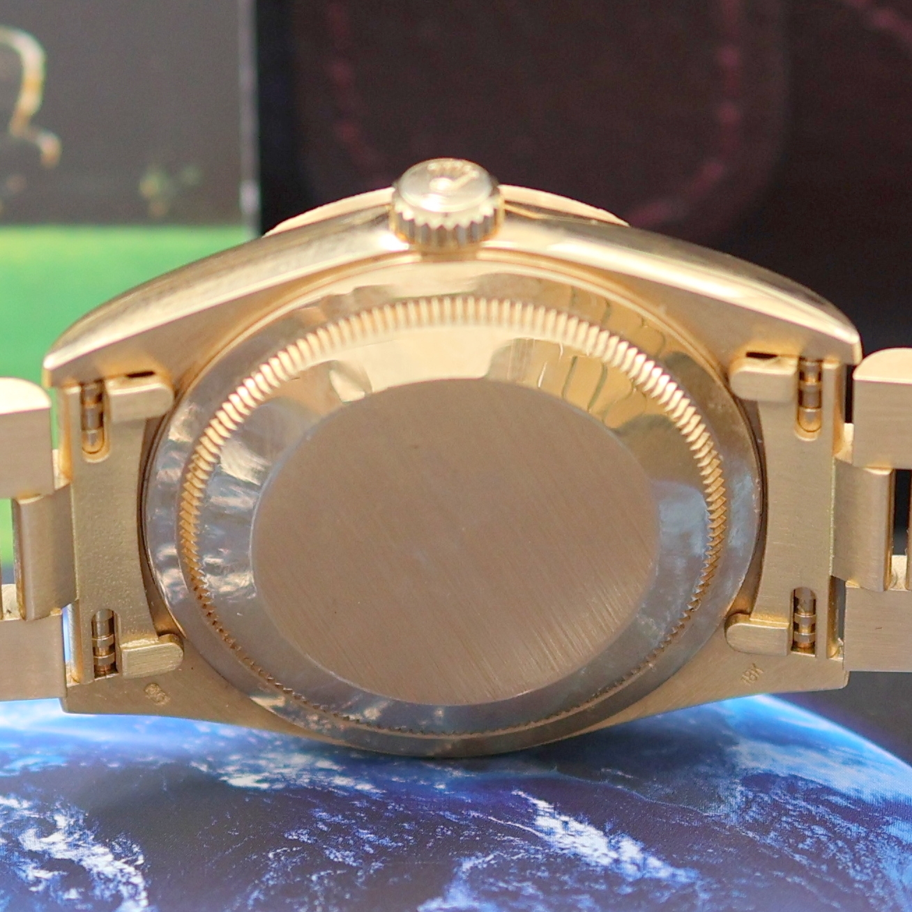 Detail g: ROLEX selten gut erhaltene Oyster Perpetual Day-Date Herrenarmbanduhr in GG 750/000 Referenz 18248, Schweiz verk. lt. beil. Zertifikat 03/1995, ...