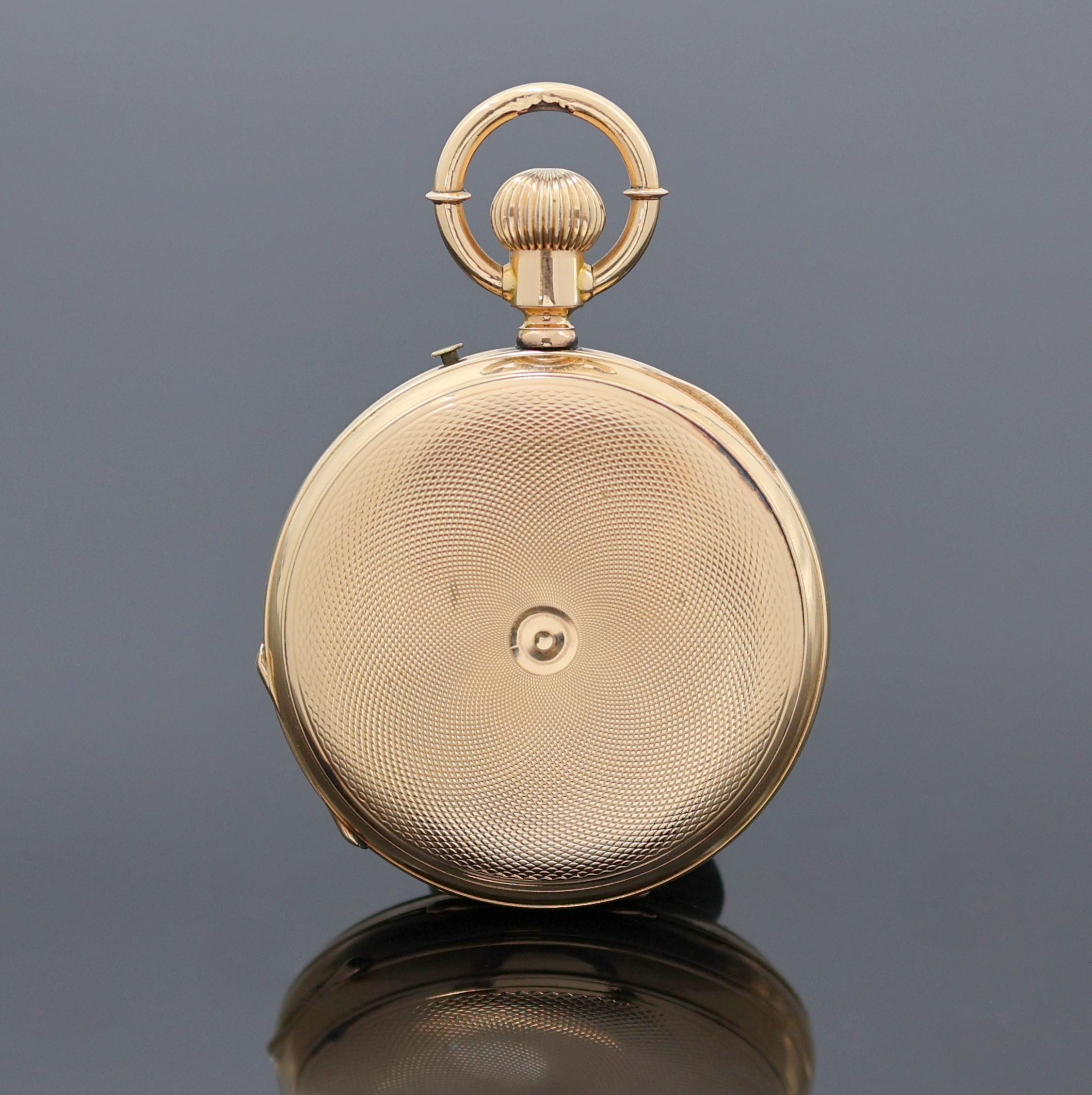 Detail c: PATECK & Co. GENEVE Savonette Herrentaschenuhr in RG 750/000 No. 133, Schweiz um 1890, aufw. grav. und guill. 3-Deckel Goldgeh., Saturnring-Bügel, ...