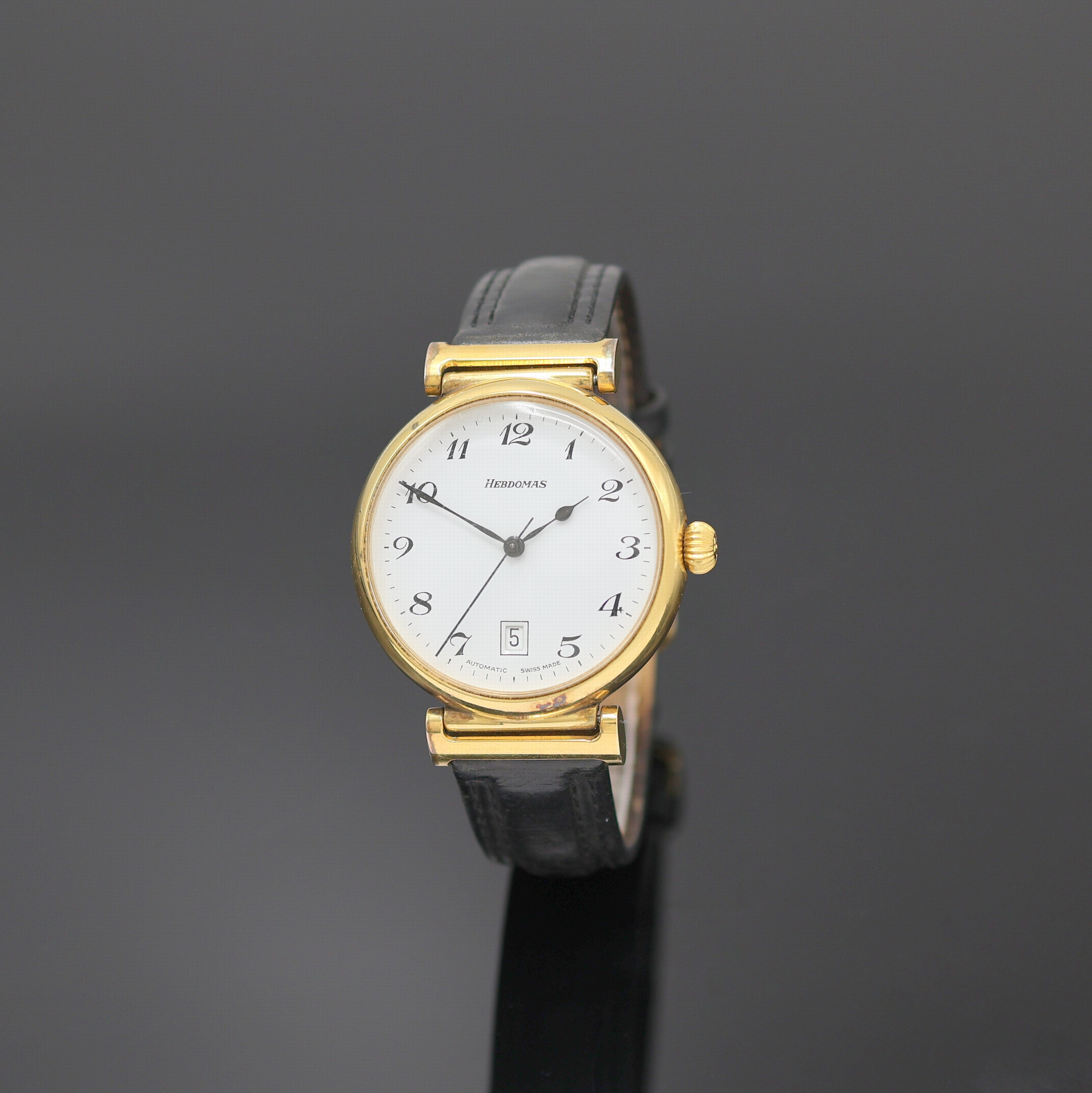 Image 26987517 - HEBDOMAS seltene Herrenarmbanduhr Referenz 3402, Automatik, Schweiz in geringer ...