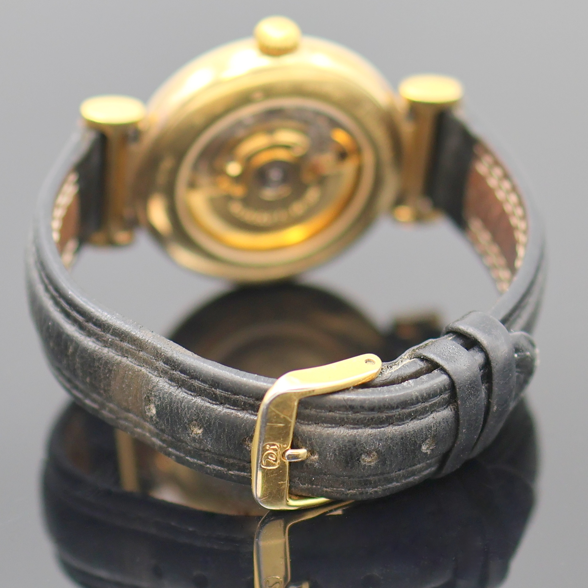 Detail c: HEBDOMAS seltene Herrenarmbanduhr Referenz 3402, Automatik, Schweiz in geringer Stückzahl gefertigt um 1995, massives Sterlingsilbergeh. hartverg., ...