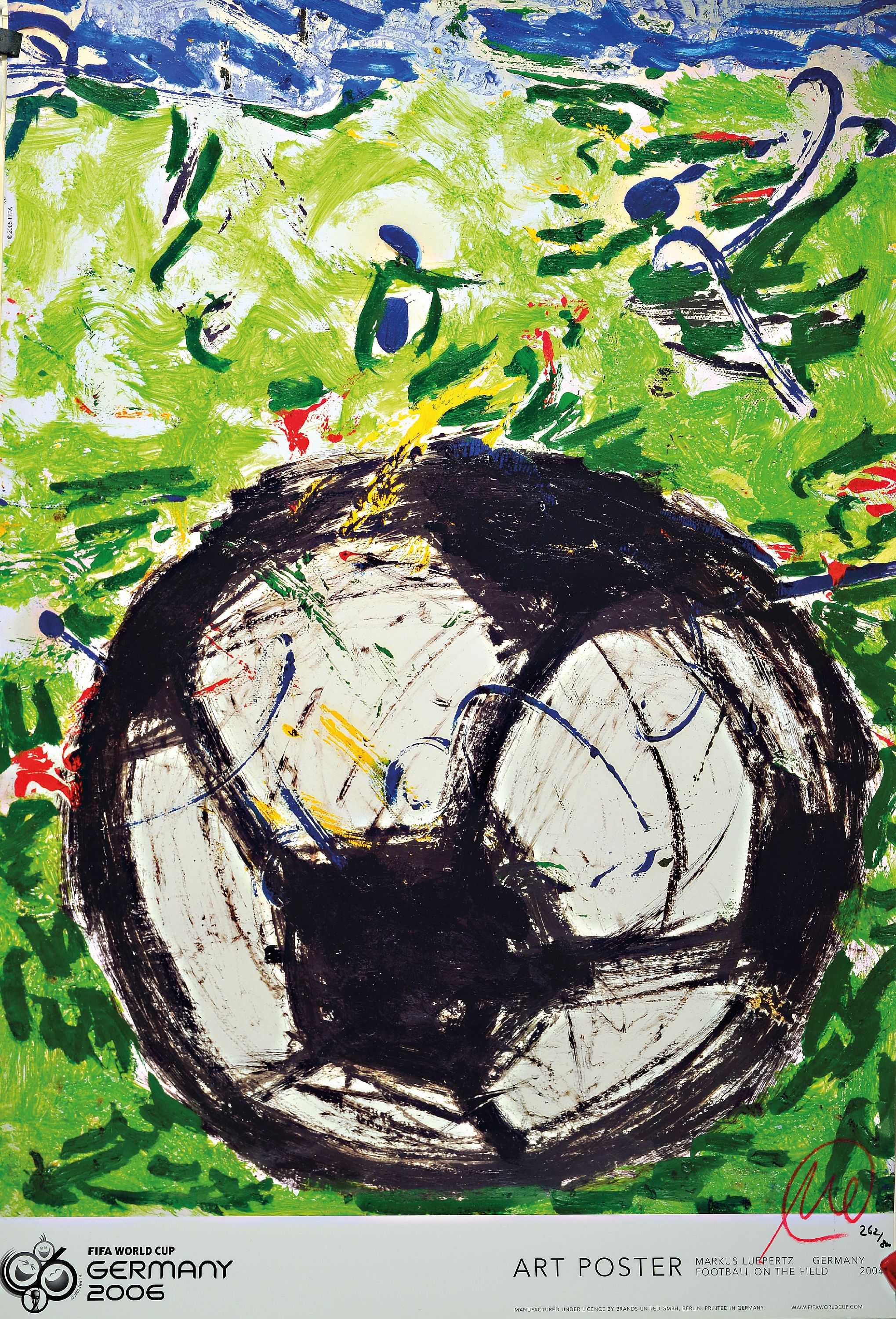 Image 26987520 - 4 Fifa World Cup Art Poster/Plakate, NorbertBisky, Markus Lüpertz, Sarah Morris, WM ...