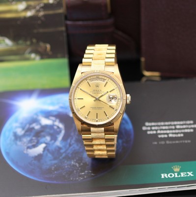 Image ROLEX selten gut erhaltene Oyster Perpetual Day-Date Herrenarmbanduhr in GG 750/000 ...