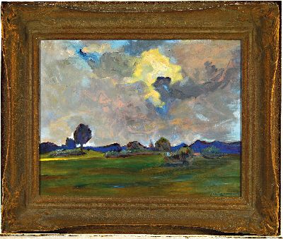 26987510k - Hans Zimmermann, 1881-1961 Düsseldorf, Sommerliche Landschaft, Öl/Holz, rechts unten ...