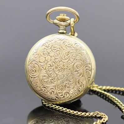 26987512a - ANKER vergoldete kleine Taschenuhr an Kette in GG 585/000, Deutschland um 1970, ...