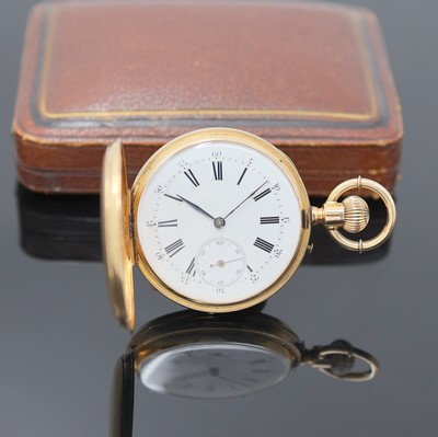 Image PATECK & Co. GENEVE Savonette Herrentaschenuhr in RG 750/000 No. 133, Schweiz um 1890, ...