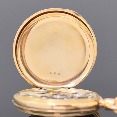 26987514g - PATECK & Co. GENEVE Savonette Herrentaschenuhr in RG 750/000 No. 133, Schweiz um 1890, ...