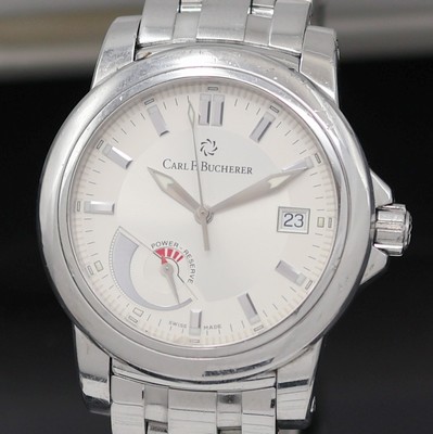26987645a - CARL F. BUCHERER Armbanduhr Patravi in Stahl Referenz 10616.08, Schweiz um 2006, ...