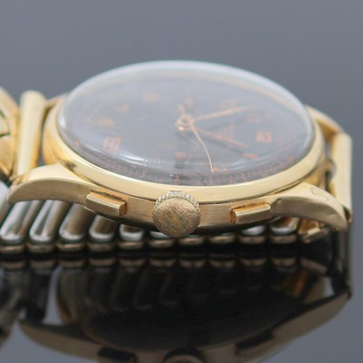 26987671c - CHRONOGRAPHE SUISSE Armbandchronograph in RoseG 750/000, Schweiz um 1950, Handaufzug, ...