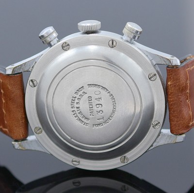 26987672e - PIERCE seltener, verschraubter Schaltradchronograph, Handaufzug, Schweiz um 1950, ...