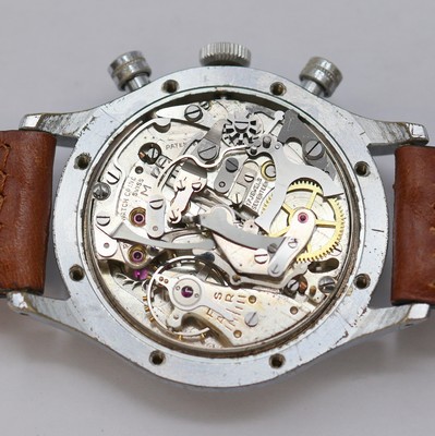 26987672f - PIERCE seltener, verschraubter Schaltradchronograph, Handaufzug, Schweiz um 1950, ...