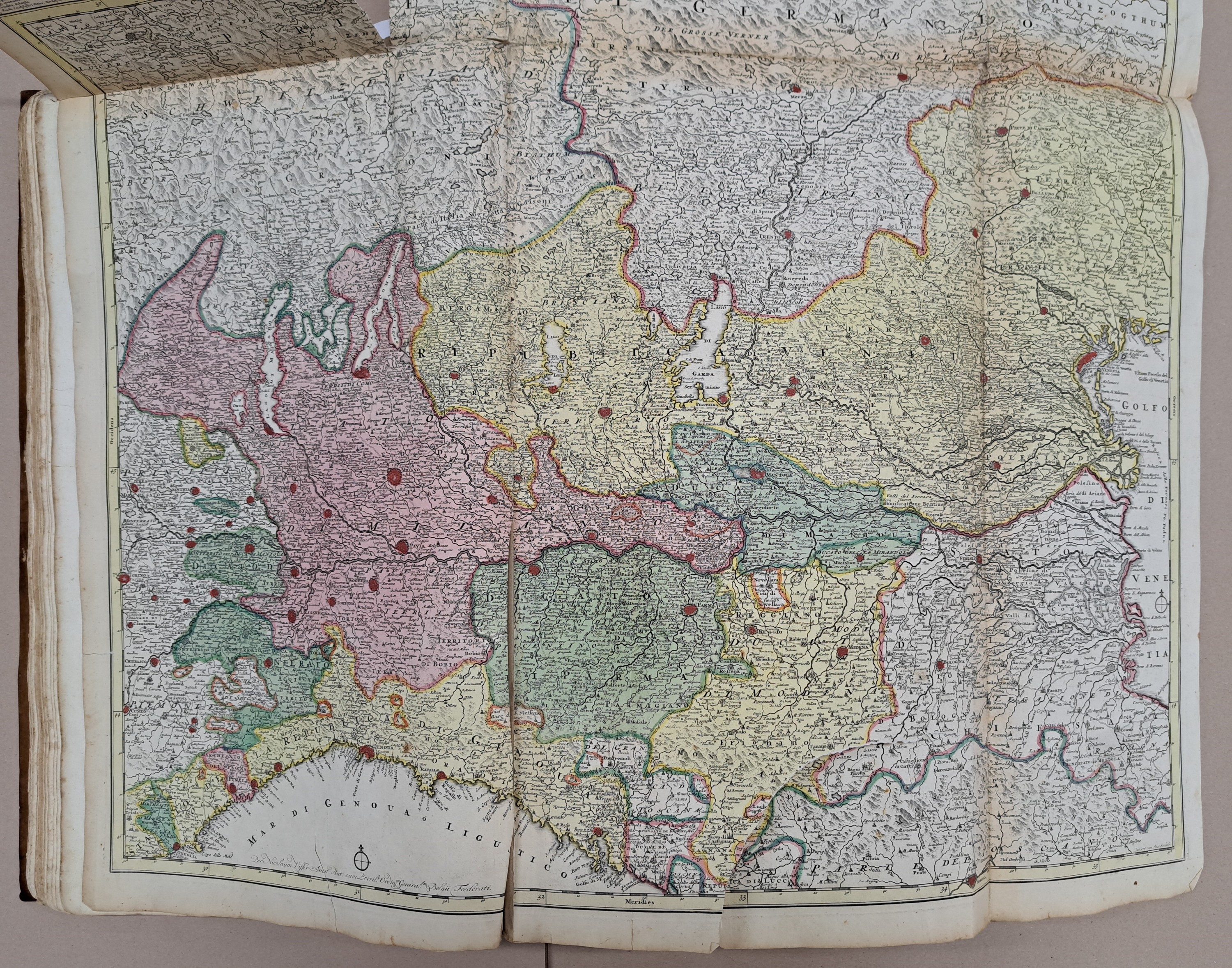 Detail d: Atlas Geographicus: Johann Baptist Homann (1664-1724), Nürnberg, 1720-50, 82 gebundene Karten und 21 ungebunden/eingelegte Karten; alle Welt ...